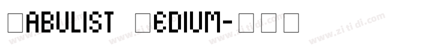 Nabulist Medium字体转换